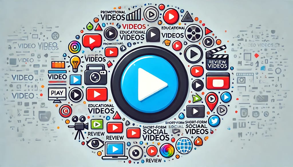 企業・個人で活用できる動画コンテンツの主な種類