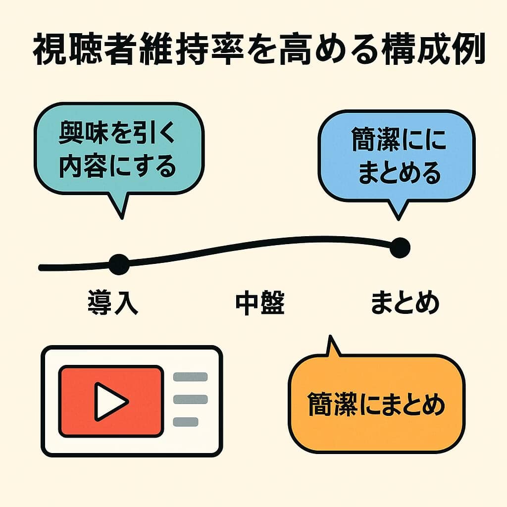 視聴者維持率を高める構成例